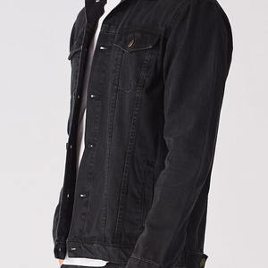 แจ็คเก็ตยีนส์ผู้ชายสั่งตัดพิเศษ แจ็คเก็ตยีนส์ผ้ายืดสีน้ำเงิน แจ็คเก็ตยีนส์ผ้าฝ้ายสีน้ำเงินสำหรับฤดูหนาว แจ็คเก็ตยีนส์เรียบง่ายสำหรับผู้ชายไซส์ใหญ่ - Product Image 1