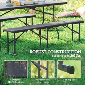 Panca da Giardino per Esterni di Alta Qualità per Campeggio - Product Image 3