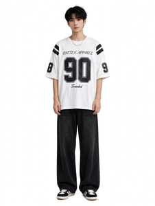 เสื้อยืดเจอร์ซีย์ผ้าฝ้าย 100% ทรงหลวมสำหรับผู้ชายและผู้หญิง เป็นมิตรกับสิ่งแวดล้อม โลโก้ด้านหน้า น้ำหนัก 300 กรัม ดีไซน์เรียบง่าย - Product Image 5