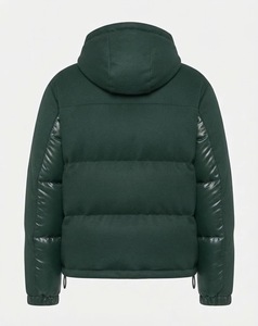 Veste matelassée de luxe pour homme ZEDDISH CLOTHING - Tissu tricoté respirant, extérieur en laine, col montant standard recouvert - Product Image 2