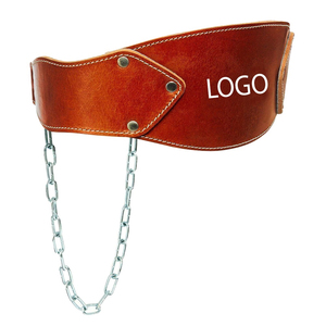 Custom Logo Heavy-Duty Leather Dip <b>Belt</b> for Gym Training and Fitness Professional Weightlifting Waist Trimmer Dipping <b>Belt</b> - Product Image 4
