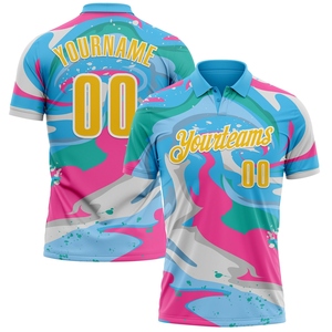 เสื้อโปโลกอล์ฟ Vapor รุ่นขายดีที่สุดในอุตสาหกรรมขายส่งโดยตรง สีกรมท่า-แดง-ขาว แบบสั่งทำพิเศษ - Product Image 5