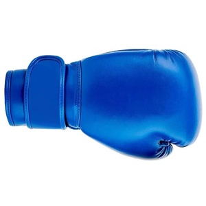 Gants de boxe en cuir bleu, fermeture Velcro, pour adultes, équipement d'entraînement - Product Image 5