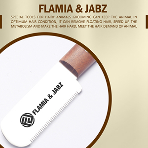 หวีสแตนเลสสำหรับสุนัข Flamia & Jabz ด้ามไม้พะยูง ดีไซน์คลาสสิก ใช้งานสะดวกสำหรับสุนัข อุปกรณ์ดูแลสัตว์เลี้ยง - Product Image 4