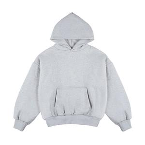Sweat-shirt épais et lourd à capuche pour homme, coupe décontractée, 300/500 GSM, logo personnalisé, molleton de coton, surdimensionné, hiver, avec poche - Product Image 2