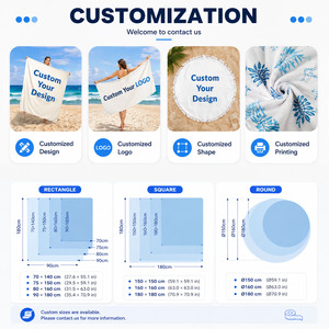 <span class=keywords><strong>Toallas</strong></span> de Playa de Microfibra a Rayas al por Mayor, Secado Rápido, Libres de Arena, para <span class=keywords><strong>Piscina</strong></span>, con Logotipo Personalizado y Patrón Impreso - Product Image 3