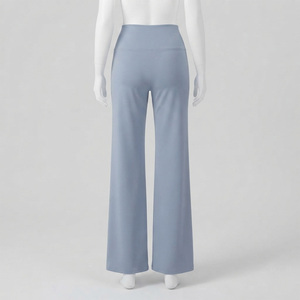 Pantalon droit mi-taille pour femme REDDITO, longueur intégrale, couleur unie, respirant, en velours côtelé tricoté, coupe régulière, séchage rapide - Product Image 3