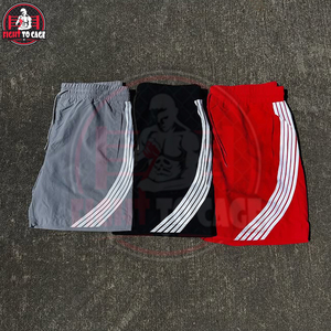 Shorts décontractés en nylon pour hommes, taille élastique, haute performance, légers, avec logo personnalisé et bandes latérales – Collection Streetwear 2026 de haute qualité - Product Image 3