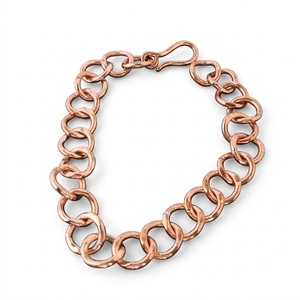 Pulsera de cobre antiguo envuelta en alambre, brazalete de metal trenzado vintage, joyería artesanal única, regalo para hombres y mujeres. - Product Image 3