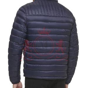 Mens <b>Lightweight</b> <b>Puffer</b> <b>Jacket</b> Stand Collar Full Zip Warm Hot Selling Nylon / Polyester Made Winter <b>Jacket</b> - Product Image 2