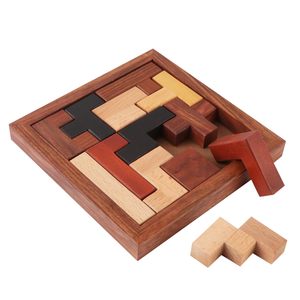 กระดานปริศนาไม้ขนาด 6x6 นิ้ว ของขวัญงานฝีมือดีไซน์แกะสลักทันสมัย - Product Image 4