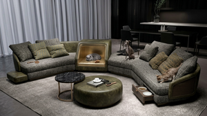 <span class=keywords><strong>Canapé</strong></span> modulaire incurvé sur mesure avec niche centrale pour animaux de compagnie, mobilier de salon moderne, <span class=keywords><strong>canapé</strong></span> design, usine OEM - Product Image 4