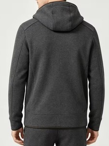 Mens Hoody Dark Grey Fleece Zip Up Hoodie Oversized Hooded Jacket Warm Polar Fleece <b>Zipper</b> <b>Sweatshirt</b> Winter Streetwear Hoodie - Product Image 2