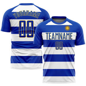 ชุดฟุตบอลแบบกำหนดเอง โพลีเอสเตอร์ 100% ชุดเสื้อทีมพร้อมกางเกงขาสั้น สไตล์สปอร์ต ออกแบบชื่อและหมายเลขส่วนตัว ชุดกีฬา - Product Image 2