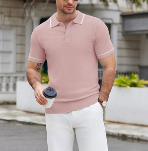 Camisa de Hombre Casual de Alta Calidad con Estampado de Lujo, Tela Jersey, Patrón Sólido, Manga Corta, Tallas Grandes, Servicio OEM - Product Image 5