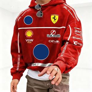 Veste de course vintage F1 pour hommes |   Veste de course automobile personnalisée |   Veste de course Ford Style Motorsport en cuir et tissu OEM - Product Image 6