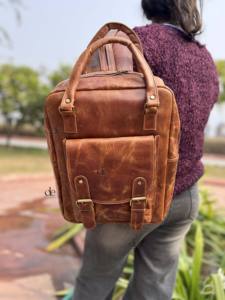 Sac à dos en cuir véritable Crunch sacs multi-usages Offre Spéciale sac d'ordinateur portable en cuir véritable sac à dos sac d'école cahiers - Product Image 3