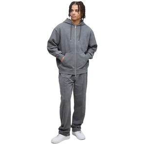 Sudadera con Capucha y Cremallera Extra Grande, Lavada al Ácido, con Hombros Caídos, de Algodón 100%, con Diseño de Logotipo Personalizado - Product Image 1