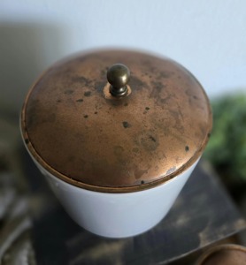 Premium White Metal Storage Canisters With Copper Finished Lid Perfect For <b>Kitchen</b> Counter And <b>Pantry</b> Organization From India - Product Image 4