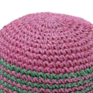 Sombrero de Paja Bicolor Rosa y Verde AKA, Sombrero de Sol de Verano para Mujer, Tejido a Mano, Ligero, Moderno, Accesorio de Playa - Product Image 6