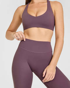 Nouveautés Leggings de yoga taille haute unis pour femmes, haute qualité, extensibles dans quatre directions, séchage rapide, en Spandex/Polyester, Ensembles de yoga - Product Image 2