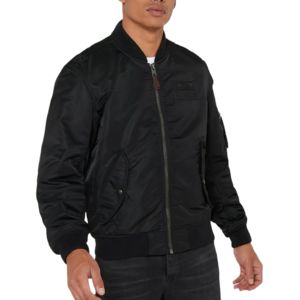 Chaqueta Bomber de Invierno para Hombre, con Logotipo Personalizado Bordado, Acolchada, de Satén, Estilo Urbano, con Cierre - Product Image 5