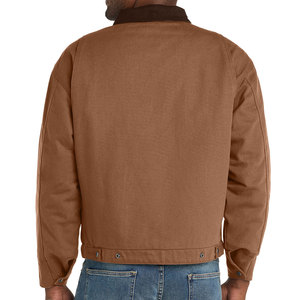 Veste de travail pour homme, best-seller automne/hiver du fabricant - Toile marron rétro, fermeture à boutons robustes et grande poche - Product Image 6