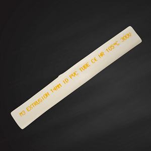 D. I. 14mm. Tube en PVC blanc non rétractable 105C, tube flexible résistant à la chaleur 300V pour isolation électrique (alimentation d'usine) - Product Image 1