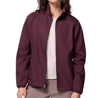 Veste softshell pour femmes, tissée, avec fermeture éclair, imperméable, coupe-vent, séchage rapide, respirante, pour la randonnée en plein air, le camping