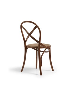 High quality material Cross <b>back</b> chair solid teak wood frame with woven natural rattan on the seat for wedding chair - Product Image 4