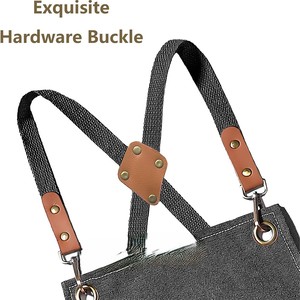 ผ้ากันเปื้อนครัวแบบหนาพิเศษ พร้อมสายรัดเอวและกระดุมปิด ผลิตจากผ้าโพลีเอสเตอร์ที่สวมใส่สบาย เหมาะสำหรับเชฟ พนักงานร้านอาหาร และบาร์ - Product Image 3