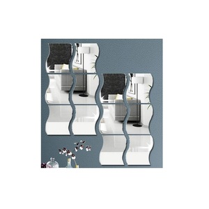 3D Wave Acrylic <b>Wall</b> Mirror Sticker Removable <b>Self</b> <b>Adhesive</b> <b>Wall</b> Art <b>Panels</b> DIY Mirror Decals for Living Room Hotel Decor Art - Product Image 1