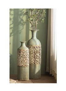 Vase en métal au design unique pour décoration de table de jardin moderne 2026, idéal pour les mariages et les fleurs - Product Image 6