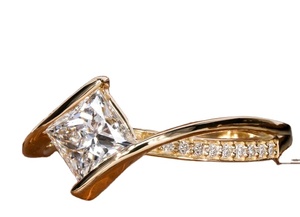 ชุดช่องใส่เพชรสำหรับห้องแล็บตัดแบบเจ้าหญิงเพื่อ925แหวนแต่งงานเงินสเตอร์ลิงและเครื่องประดับฮิปฮอป - Product Image 2