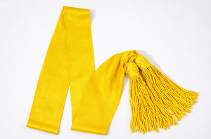 Ceinture en soie jaune de style guerre civile, accessoire de costume historique haut de gamme pour reconstitution historique - Product Image 4