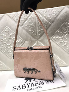 Sabyasachi Premium Quality Evening Rose Sequin Clutch Soft Heritage Pattern Purse Festive Collector's Piece - Product Image 2