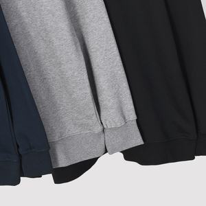 Sweat-shirt à capuche mi-zippé pour homme en mélange de coton, pull décontracté streetwear à manches longues, confortable à porter - Product Image 4