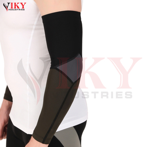 Manchons de compression en nylon noir et gris foncé contrastés, les plus vendus, service OEM, nouveau produit, manchons pour hommes - Product Image 5