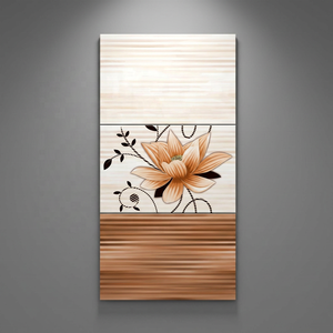 Turquoise Flower Plants Painted African Hospitality Bathroom Glossy Glazed Ceramic <b>Wall</b> Tiles 200x300mm Vistaar - Product Image 4