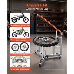 Changeur de pneus de moto tout-terrain robuste pour axes de 15/17/20/25 mm, compatible avec les roues de 16 à 21 pouces, axes de 15/17/20/25 mm K - Product Image 3