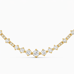 Modern Gold 10KT Lab Grown Diamond Pendant <b>Necklace</b> | Rhodium Plated Luxury Jewelry | Minimalist Fashion Trend 2026 - Product Image 3