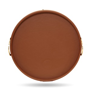 Gold Polished <b>Large</b> Metal Brass Food <b>Tray</b> with Vintage Handles Ideal for Hotel Restaurant Tableware Dessert Serving Use - Product Image 1