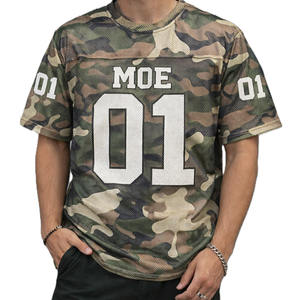Camiseta de Fútbol Americano con Malla de Camuflaje, Estilo Urbano, Deportiva, Transpirable, de Poliéster, Fabricación Personalizada OEM - Product Image 2