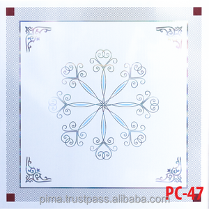 Plaques de plafond décoratives, surface brillante, motif artistique, film laminé, panneau de plafond intérieur - Product Image 3