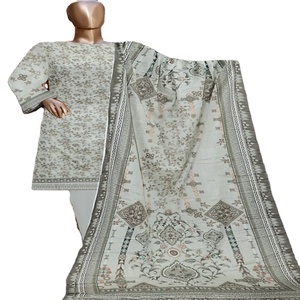 ชุดหญ้า-ชุดสนามหญ้าปากีสถาน3ชิ้นพิมพ์ลายดิจิตอลสำหรับผู้หญิงโดย AF Fashion Vol Mizaj สุภาพสตรีปากีสถาน salkameez - Product Image 1