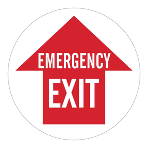 Señalización de Salida de Emergencia Brady, 17 Pulgadas de Diámetro, Antideslizante, para Interiores y Exteriores - Product Image 2