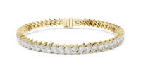 Bracelet en or jaune 18 carats avec diamants marquise, 56 pierres, 8,4 carats, bijoux fins élégants et luxueux pour les mariages et les occasions spéciales