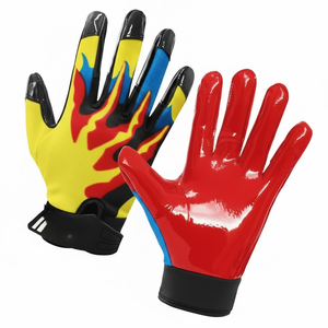 Guantes de Fútbol Americano Personalizados Premium, Palma con Agarre de Silicona Antideslizante, Protección para las Manos, Diseño Sublimado, Ligeros - Product Image 6