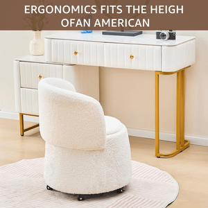 White Velvet <b>Storage</b> Ottoman Footrest with Wheels Round Vanity <b>Stool</b> & Footstool Teddy Style by Teddyy Velvet - Product Image 4