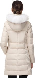 Women's Lightweight <b>Packable</b> Hooded Winter Quilted Puffer <b>Jacket</b> Detachable Sleeves Hat Zipper Closure Waterproof Wool - Product Image 3